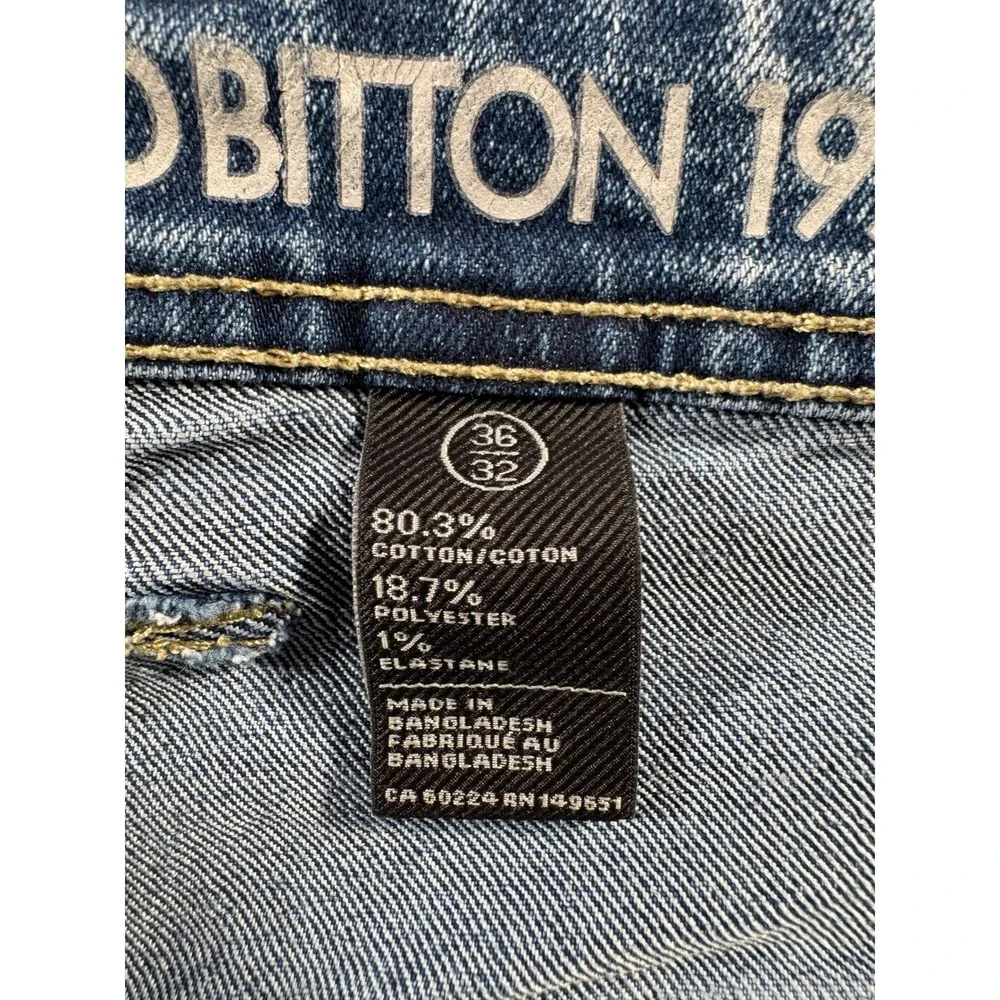 Buffalo David Bitton Jeans Evan X Slim Straight Stretch 36x29 Medium Wash